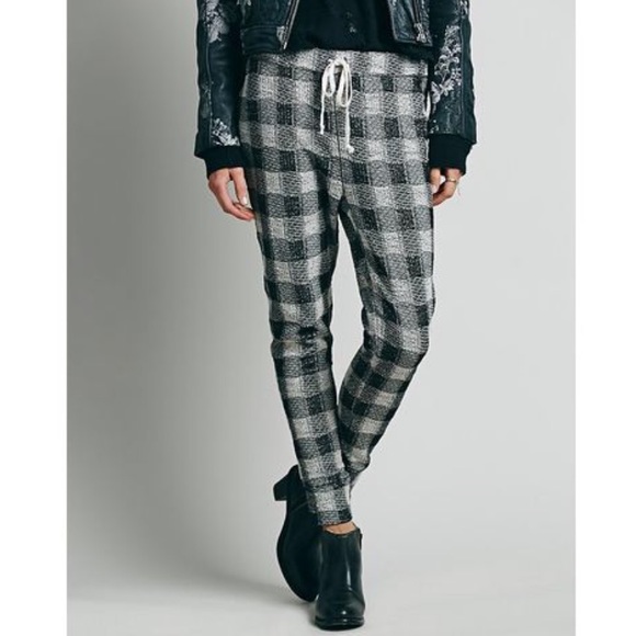 Intimately Free People Black Checkered Jogger Pant - Picture 9 of 9